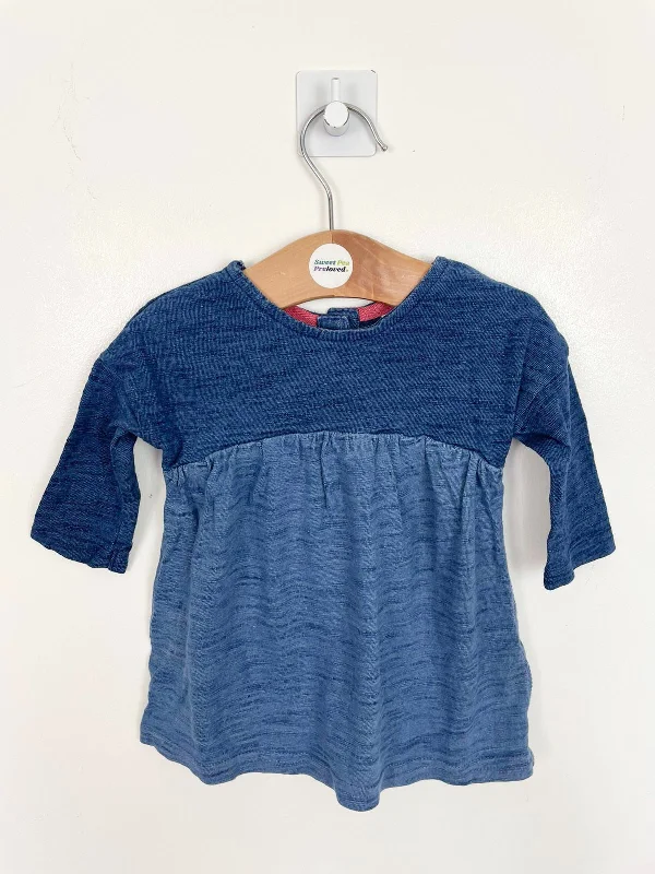 Next 2 tone denim look jersey dress 0-3m