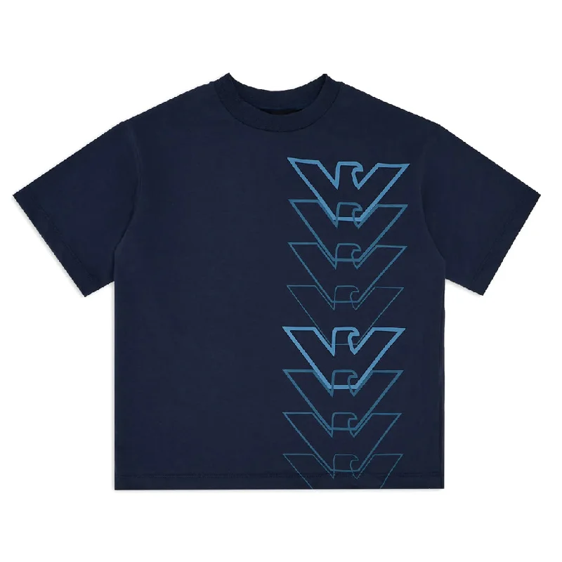 Asv Ea Crew Oversized Jersey T-shirt With Emporio Armani Gradient Logo