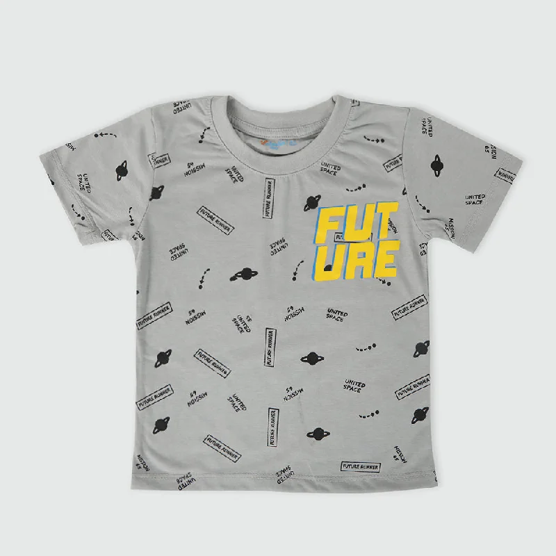 Boys Half Sleeves T-Shirt - Grey