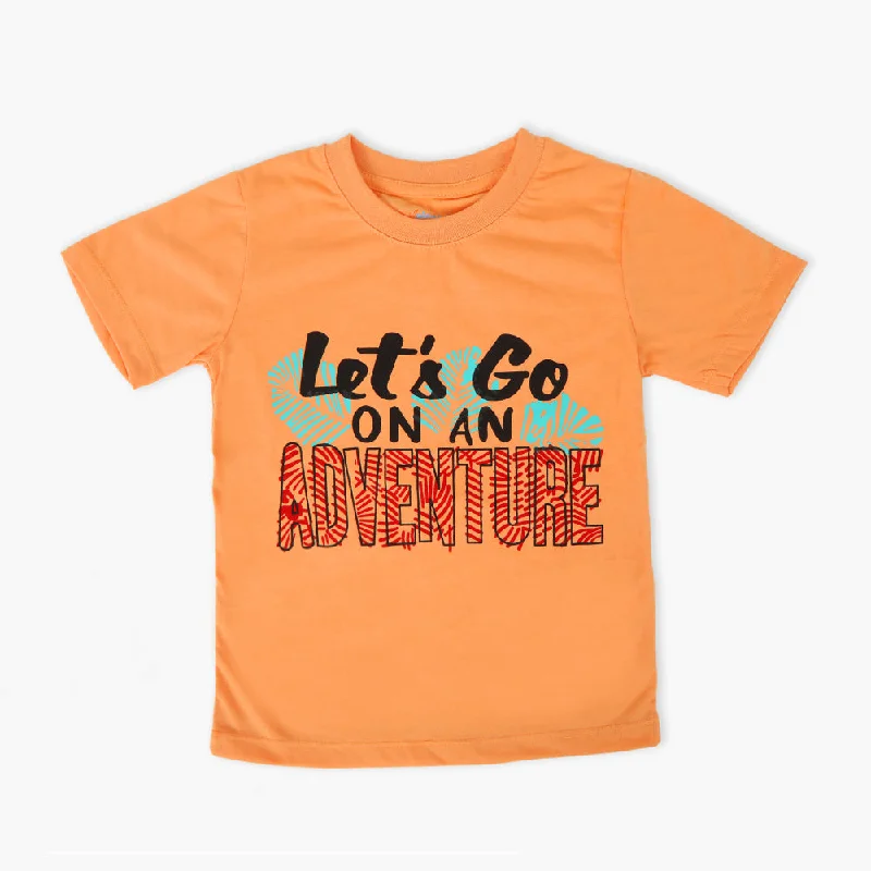 Boys Half Sleeves T-Shirt - Orange