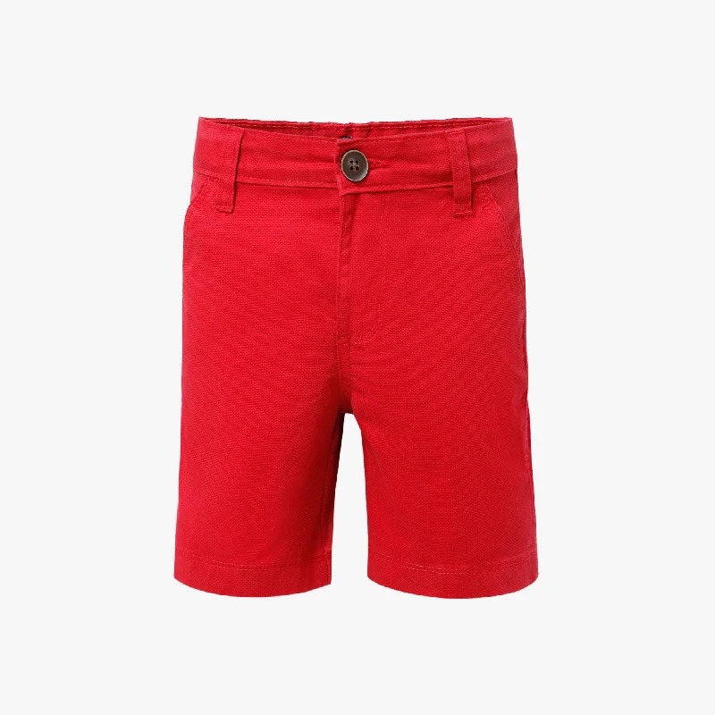 Boy's Regular Fit Solid Mid Rise Shorts