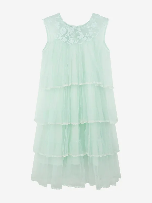 iAMe Girls Party Dress in in Green