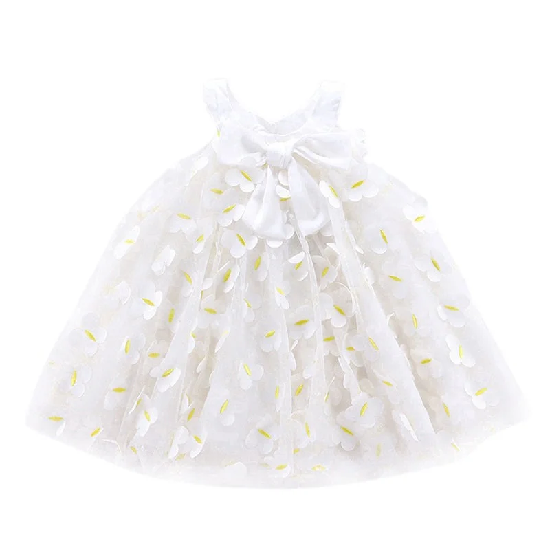 Baby Kid Girls Flower Bow Dresses Wholesale 220330103